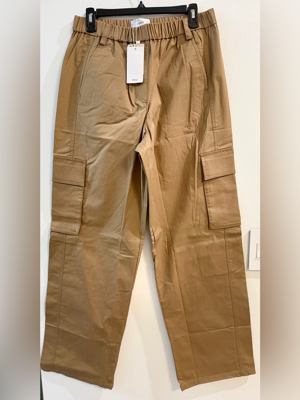 Mango Cargo Trousers in Tan